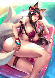 ahri ass big_breasts bikini breasts cianyo cleavage female female_only large_breasts league_of_legends looking_at_viewer solo vastaya rating:Explicit score:47 user:justausername