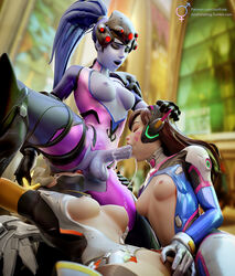 1futa 2girls 3d areolae balls blender blizzard_entertainment blonde_hair blue_skin bodysuit breasts brown_hair cum cum_in_mouth cum_inside cumshot cunnilingus d.va erection fellatio female female_on_futa full-package_futanari futa futa_on_female futanari head_grab headgear human intersex justfuta large_penis long_hair mercy nipples oral overwatch penis pimp ponytail purple_hair pussy testicles threesome widowmaker rating:Explicit score:364 user:nonymous