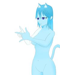    1girls :3 akumu_nyaaw average_breasts blue_body blue_eyes blue_hair cat_ears cat_tail catgirl cryo_(cube_combination) cube_combination hair ice no_clothes nude nude_female pussy roblox roblox_game robloxian small_breasts  rating:explicit score: user:ccporn