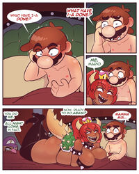 1girls 2boys 4koma after_sex ass bowsette breasts choker cleavage cobatsart comic dark-skinned_female dark_skin duo_focus english_text fangs female genderswap horns human humanoid implied_sex inviting inviting_to_sex large_breasts male male_human/female_humanoid mario mario_(series) multiple_boys new_super_mario_bros._u_deluxe nintendo red_bowsette red_eyes red_hair super_crown super_mario_bros. tail tan_skin teeth text waluigi rating:Questionable score:537 user:R-998