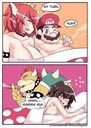 blush bowser bowsette cigar cigar_smoke cigarette cigarette_smoke female gender_bender gender_transformation genderswap hinghoi humor male mariette mario mario_(series) new_super_mario_bros._u_deluxe nintendo red_bowsette role_reversal rule_63 smoking straight super_mario_bros. rating:Questionable score:245 user:Bollazza