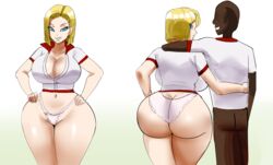 1boy 1girls android_18 beaten dark-skinned_male dragon_ball dragon_ball_super dragon_ball_z female gtsn17 interracial netorare panties school_uniform thick_ass thick_thighs rating:Questionable score:57 user:namisos