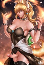 1futa 2018 balls blonde_hair bowsette breasts cleavage dickgirl erection exlic futa_only futanari genderswap intersex looking_at_viewer mario_(series) new_super_mario_bros._u_deluxe nintendo penis solo testicles rating:Explicit score:122 user:justausername