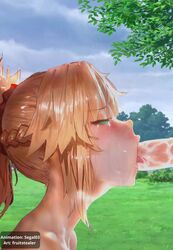 1boy 1girls animated blonde_hair blowjob cum_in_mouth cum_in_throat deepthroat deepthroat_no_hands fate/apocrypha fate/grand_order fate_(series) female fruitstealer hands-free kneeling lahmu light-skinned_female mordred mordred_(fate) motion_tweening nude oral ponytail segal03 skinny sloppy sloppy_blowjob sloppy_deepthroat tagme throat_bulge throat_fuck tied_hair video rating:Explicit score:188 user:segal03