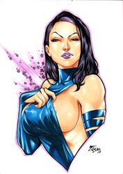 1girls 2018 betsy_braddock big_breasts blue_clothing breasts clothing clothing_aside clothing_lift color colored dated ed_benes_studio energy erect_nipples excalibur_(marvel_comics) facing_viewer female female_focus female_only fred_benes hair homo_superior humanoid large_breasts long_hair looking_at_viewer marvel mutant nipples nipples_visible_through_clothing psylocke purple_aura purple_eyes purple_hair purple_lips purple_lipstick sideboob signature solo solo_female straight_hair superheroine telepath tight_clothing uncensored white_background x-men rating:Explicit score:43 user:JackieEstacadoThrowaway