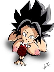 afreetime big_ass big_breasts black_eyes black_hair breasts caulifla cum cum_in_mouth cum_inside cumshot disembodied_penis dragon_ball dragon_ball_super fellatio female heart-shaped_pupils light-skinned_female light_skin long_hair oral penis saiyan spiky_hair rating:Explicit score:10 user:Afunnytime