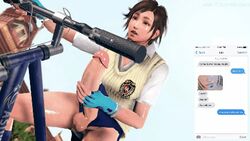 3d animated balls bicycle big_penis bike clothing esk futa_focus futa_only futanari handwear huge_cock human intersex kazama_asuka manual masturbation multitasking pale_skin penis public source_filmmaker tekken text rating:Explicit score:101 user:bot