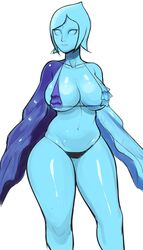 1girls armless bikini blue_skin emotionless expressionless female female_only fi huge_breasts skyward_sword solo swimsuit the_legend_of_zelda thick_thighs voluptuous wide_hips rating:Explicit score:180 user:krenelgultch