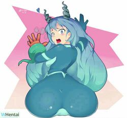 1girls ass big_breasts blue_eyes blue_hair bodysuit female_superhero hadou_nejire hadou_nejire_(hero_outfit) hero_outfit_(mha) hotvr looking_back my_hero_academia nejire_hado nejire_hado_(hero_outfit) solo superheroine tongue_out whentai rating:Questionable score:263 user:oooooof