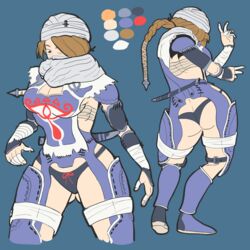 ass ass_visible_through_thighs big_breasts black_panties bow_panties breasts cleavage female_only panties sheik spotty_arts super_smash_bros. the_legend_of_zelda underwear rating:Questionable score:84 user:Spotty_Jones