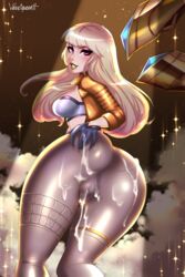 alternate_costume ass ass_grab blonde_hair cameltoe cum cum_on_ass female female_only k/da_kai'sa_prestige_edition k/da_series kai'sa league_of_legends lipstick looking_at_viewer prestige_skin solo spread_ass thick velvetqueenh rating:Explicit score:226 user:justausername