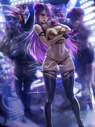 1girls alternate_costume breasts cleavage cute female female_only k/da_kai'sa k/da_series kai'sa league_of_legends lipstick looking_at_viewer sakimichan silhouette solo thighhighs underwear rating:Explicit score:193 user:Aethenix