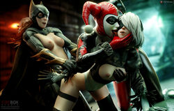 3d 3girls areolae barbara_gordon batgirl batgirl_(arkham_knight) batman:_arkham_knight batman_(series) blender blindfold breast_grab breasts crossover dc_comics female female_only fireboxstudio harley_quinn harley_quinn_(arkham) harley_quinn_(arkham_knight) harley_quinn_(classic) licking licking_cheek licking_face nier nier:_automata nipples sex threesome yorha_2b yuri rating:Explicit score:180 user:justausername