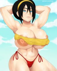 1girls abs aged_up alternate_breast_size areolae armpits arms_behind_head arms_up ass avatar_the_last_airbender barefoot belly big_ass big_breasts big_nipples bikini black_hair blind blue_eyes breasts breasts_bigger_than_head bursting_breasts busty cleavage cleavage_overflow clothing earth_kingdom erect_nipples erect_nipples_under_clothes eye_contact female female_only grin hair hairband half-closed_eyes hands_behind_head hourglass_figure huge_ass huge_breasts huge_nipples human large_areolae large_ass large_breasts looking_at_viewer midriff muscular muscular_female navel nickelodeon nipple_slip nipples pose posing puffy_nipples sexy_armpits short_hair smile solo straight_hair swimsuit text thick_thighs toph_bei_fong ttrop underboob url watermark wet wide_hips rating:Explicit score:494 user:EdgySexy