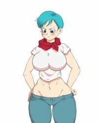 1girls abs angry animated animated_gif big_breasts blue_eyes blue_hair blush bouncing_breasts breasts bulma_briefs dragon_ball dragon_ball_super dragon_ball_z embarrassed female female_only gif hands_on_hips huge_breasts human impossible_clothes jay-marvel jeans midriff milf mother muscular muscular_female pale_skin pants scarf short_hair simple_background solo source_request thick_thighs thigh_gap tight_clothing tight_jeans tight_pants wide_hips rating:Questionable score:122 user:jay-marvel