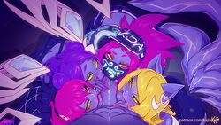 1boy 4girls ahri akali alternate_costume ass_cleavage butt_crack collaborative_fellatio erection evelynn fellatio fellatio_under_mask female harem k/da_ahri k/da_akali k/da_evelynn k/da_kai'sa k/da_series kai'sa kajinman league_of_legends lipstick male multiple_girls oral penis pov quadruple_fellatio straight teamwork rating:Explicit score:150 user:justausername