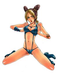 1girls breasts female female_only green_eyes human jojo's_bizarre_adventure jolyne_kujo pushing_breasts_together riko_(artist) solo stone_ocean tagme toned toned_female white_background rating:Explicit score:180 user:bot