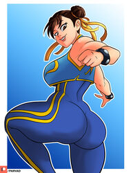 1girls asian_female ass big_ass big_butt bubble_butt chun-li parvad street_fighter street_fighter_v tight_clothing tights wide_hips rating:Safe score:79 user:imthescatman