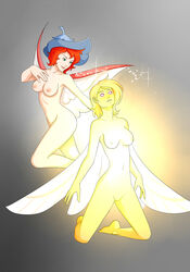 crossover fairy female_only femdom femsub green_eyes kneeling mind_control nintendo nipples oo_sebastian_oo peter_pan_and_the_pirates red_hair tatl the_legend_of_zelda tinker_bell whitewash_eyes wings yellow_skin rating:Explicit score:21 user:solddate