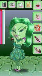  animated disgust disgust_(inside_out) gree green_eyes green_hair grey_body inside_out tagme video  rating:questionable score: user:bot