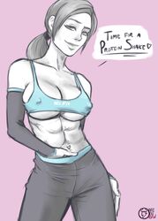 1girls abs breasts cleavage erect_nipples female female_only looking_at_viewer muscles muscular muscular_female nintendo nipples raiounsfw solo toned_female wii_fit wii_fit_trainer rating:Questionable score:141 user:justausername