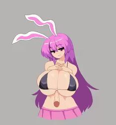 1boy 1girls 2d 2d_animation alternate_breast_size animated big_breasts bikini bikini_top breast_squeeze breasts bunny_ears bunny_girl cleavage cum cum_between_breasts cum_on_breasts ejaculation_between_breasts huge_breasts large_breasts looking_at_viewer no_sound paizuri paizuri_under_clothes penis pixel_animation pixel_art purple_hair reisen_udongein_inaba ruined_orgasm shorter_than_30_seconds skirt smile straight takorin touhou video rating:Explicit score:540 user:necroneechan