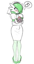 1boy androgynous bimbo bouquet bride bulge crossdressing dress femboy gardevoir girly green_hair green_lipstick hair_over_one_eye high_heels hourglass_figure lipstick male male_bride male_gardevoir male_only male_pokemon male_symbol mars_symbol penis penis_bulge penis_under_clothes penis_under_dress penis_under_skirt pokémon_(species) pokemon pokemon_rse sealguy skirt tight_clothing trap trap_bride wedding_dress wedding_veil white_background white_eyes white_pupils rating:Questionable score:358 user:Jeff234343