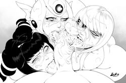 1boy 3girls after_orgasm arachnid_(series) ass ball_sucking balls bangs big_ass black_hair buru capcom collaborative_fellatio crossover cum_on_balls cum_on_eye cum_on_face cum_on_hair cum_on_penis cum_on_tongue defeated digimon digiphilia drill_hair duo excessive_cum eyelashes fellatio female foreskin_play foursome huge_cock human human_on_humanoid juri_han line_art long_hair looking_at_viewer male male_pov monochrome multiple_girls nude oral penis penis_lick pov ranamon rape rolling_eyes sara_kurokawa sidelocks signature straight street_fighter street_fighter_v tongue tongue_in_foreskin tongue_out twin_drills uncut unseen_male_face veiny_penis rating:Explicit score:269 user:SolemnTagger