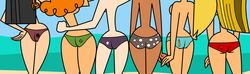 6+girls 6girls accurate_art_style ass backboob big_breasts bikini_bottom bimbo blonde_hair bridgette_(tdi) busty courtney_(tdi) dark_skin gwen_(tdi) hair heather_(tdi) human human_only izzy_(tdi) large_breasts latina lindsay_(tdi) long_hair multiple_boys multiple_girls no_bra panties straight_hair topless total_drama_island rating:Questionable score:60 user:bot