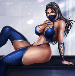 2d abs alluring big_breasts breasts cleavage female female_only flowerxl kitana large_breasts looking_at_viewer midway midway_games mortal_kombat mortal_kombat_(2011) solo thick_thighs thighhighs rating:Questionable score:255 user:justausername