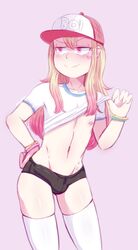 1boy androgynous barbell_piercing blonde blonde_hair blush bulge dyed_hair femboy girly human jade_(dross) looking_to_the_side male male_nipples male_only nipple_piercing pale-skinned_male pale_skin panties penis_bulge peonymami pink_eyes pink_hair smooth_skinned_male solo thighhighs tight_clothing toned trap rating:Questionable score:258 user:justausername