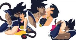 1boy 1boy1girl 1girls black_hair dragon_ball dragon_ball_z facesitting female_saiyan nala1588 neck_lick saiyan saiyan_tail scratch_marks scratching seripa tail turles rating:Explicit score:73 user:Auwo1