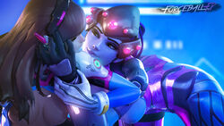 3d anal blue_hair breasts brown_hair d.va duo female female_only forceballfx overwatch widowmaker yuri rating:Explicit score:39 user:darkmaster