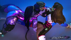 3d anal ass blue_hair brown_hair d.va duo female female_only forceballfx hand_on_ass overwatch widowmaker yuri rating:Explicit score:29 user:darkmaster