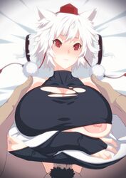 animal_ears animated areola big_penis blush blushing breasts buckethead_ero censored crossed_arms huge_breasts momiji_inubashiri nipple nipple_slip paizuri paizuri_under_clothes penis pov red_eyes short_hair torn_clothes touhou rating:Explicit score:249 user:Dic