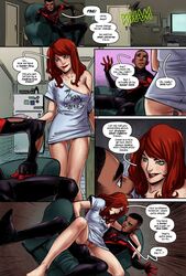 dark-skinned_male gwen_stacy interracial marvel mary_jane_watson miles_morales nipples pussy spider-gwen spider-man_(miles_morales) spider-man_(series) straight_hair rating:Explicit score:54 user:Xenomorphic