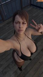 1girls 3d 3d_(artwork) animated bikini bikini_top blender_(software) breasts female female_focus female_only large_breasts metal_gear_solid no_sound ponytail quiet_(metal_gear) selfie shaking_breasts smile smitty34 tagme video voluptuous voluptuous_female rating:Questionable score:66 user:chewyx47