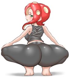 1girls agent_8_(splatoon) ass ass_focus back_view clothing female female_only female_solo green_eyes huge_ass looking_back nintendo nobunagapero octoling octoling_girl peronattu plump_ass rear_view solo solo_female splatoon splatoon_2 squat squatting rating:Explicit score:96 user:Agentdon0911