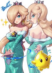 blonde_hair blue_eyes breasts female female_only luma mario_(series) nintendo princess_rosalina solo super_mario_galaxy yamino_ekakinin rating:Safe score:68 user:Mudlover