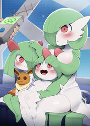 3girls ? anthro anthro_only areola big_breasts blush breasts controller cub dagasi daughter eevee female female_cub female_only flat_chest gardevoir generation_3_pokemon green_body group hi_res human humanoid kirlia mother mother_and_child mother_and_daughter mother_and_daughters nintendo no_penetration no_sex offscreen_character open_mouth open_smile plushie pokémon_(species) pokemon pokemon_(species) pokemon_rse ralts red_eyes small_breasts smile spread_pussy stuffed_animal stuffed_toy synchro_machine trio visible_areolae young younger_female rating:Explicit score:165 user:21_Salt_21