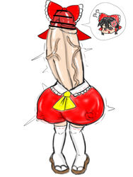 anger_vein balls breast_balls breasticles dialogue_bubble monophallia noto858 penis penis_body penis_transformation reimu_hakurei touhou transformation unusual_genitalia_placement unusual_penis_placement what rating:Explicit score:5 user:skedye