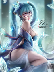 1girls ass blue_hair fantasy huge_ass league_of_legends long_hair mumeaw sideboob sitting solo sona_buvelle tagme rating:Safe score:71 user:mumeaw