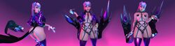 1girls 3d areola areolae breasts busty crisisbeat ear_piercing earrings evelynn female_only hips hoop_earrings k/da_all_out_evelynn k/da_all_out_series league_of_legends lips mostly_nude no_eyewear partially_clothed piercing topless topless_female voluptuous rating:Explicit score:52 user:ShadowPain