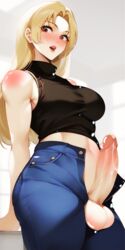 1girls ai_generated bangs bare_shoulders belly big_balls big_breasts big_penis blush blushing_at_viewer blushing_profusely breasts clothing cock cum cum_on_body curvaceous denim denim_jeans dick dickgirl female female_focus fit fit_female freckles futa_only futanari hands_behind_back huge_balls huge_breasts huge_cock jeans jujutsu_kaisen large_breasts light-skinned_female light_skin long_hair looking_at_viewer midriff muscular muscular_female navel no_bra no_bra_under_clothes open_mouth oppai pale-skinned_female pants parted_bangs penis penis_out pov pov_eye_contact self_upload shemale shiny_skin sleeveless sleeveless_shirt smile stable_diffusion surprise surprised surprised_expression unzipped unzipped_pants very_long_hair voluptuous yuki_tsukumo rating:Explicit score:92 user:charcoal34