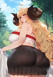 1girls ai_generated anila_(granblue_fantasy) artstyle_imitation ass blonde_hair breasts dat_ass female female_only floox granblue_fantasy high_resolution horns huge_ass huge_breasts large_breasts light-skinned_female light_skin long_hair naughty_face stable_diffusion thiccwithaq_(ai_style) thick_thighs wide_hips rating:Explicit score:108 user:LiangXI