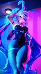  3d 3d_(artwork) big_breasts bunny_ears bunnysuit hatsune_miku mikou_39 rabbit_hole_(vocaloid) thick_thighs vocaloid  rating:questionable score: user:dragon1311