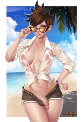 1futa 2019 areolae balls blouse breasts bulge collared_blouse collared_shirt dickgirl exlic flaccid futa_only futanari intersex looking_at_viewer nipples overwatch penis see-through shaved_crotch shirt solo solo_futa sweat sweating sweaty testicles tracer wet wet_clothes wet_shirt rating:Explicit score:239 user:justausername