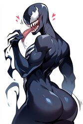 ai_generated big_ass cute femboy gay long_tongue sharp_teeth solo symbiote venom rating:Explicit score:26 user:Tjuchiha