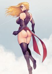 1girls ass blonde_hair carol_danvers clothing devil_hs female female_only flying high_resolution long_hair looking_at_viewer looking_back marvel marvel_comics ms._marvel ms._marvel_(carol_danvers) solo solo_focus superheroine rating:Questionable score:284 user:SlayDash