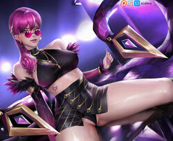 1girls alternate_costume breasts cleavage evelynn female female_only k/da_evelynn k/da_series kidmo league_of_legends looking_at_viewer looking_over_eyewear looking_over_glasses panties partially_visible_vulva pink-tinted_eyewear solo spread_legs sunglasses tinted_eyewear rating:Questionable score:113 user:justausername